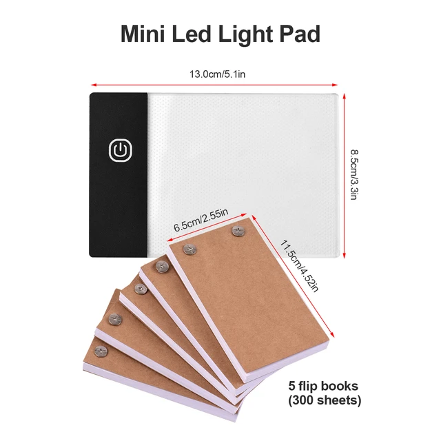 Flip Book Kit With Light Pad Led Light Box Tablet 300 Sheets Drawing Paper  Flipbook With Binding Screws For Drawing Tracing - Touch Pads - AliExpress