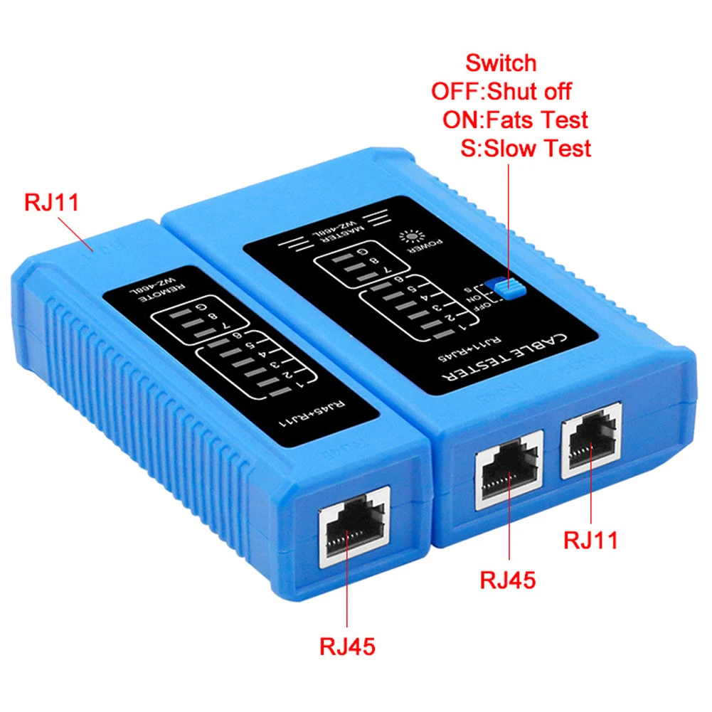 

Professional Network Cable Tester RJ45 RJ11 RJ12 CAT5 CAT6 UTP LAN Cable Tester Detector Remote Test Tools Networking Repair