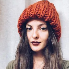 Зимняя женская шапка, новая осенняя женская теплая шапка из искусственного меха, вязаная шапочка для девочки, шапки, женская вязаная шапка, женские толстые эластичные шапки