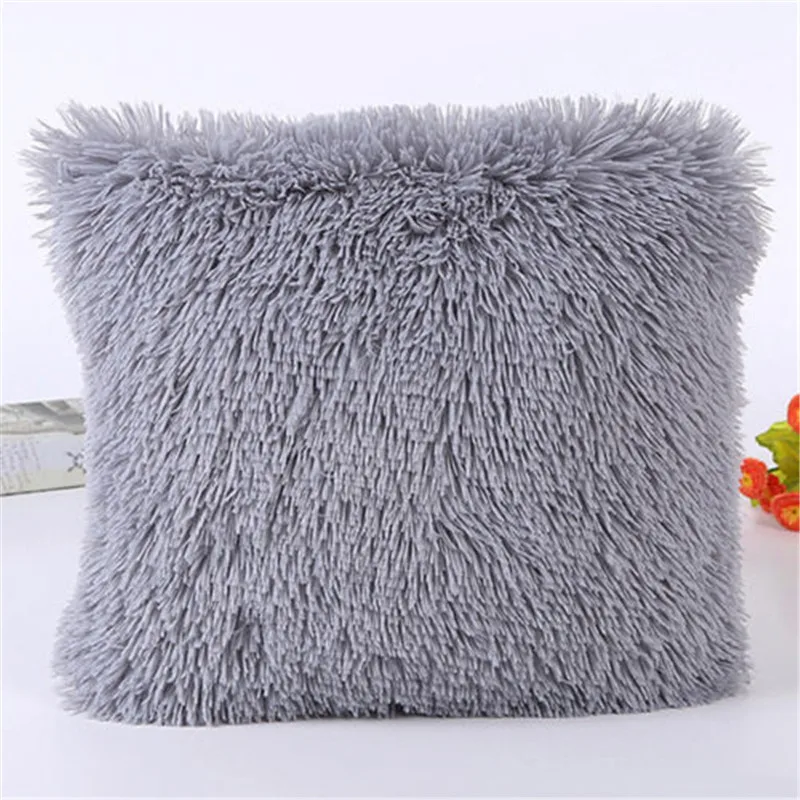 

Fashion 43*43cm Plush Furry Cover Throw Home Bed Room Decor Home Decor