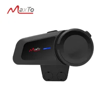 Maxto M2 עמיד למים 6 רוכבים 1000M אופנוע Bluetooth 5.0 FM MP3 קסדת Casco אינטרקום Intercomunicador Interphones אוזניות
