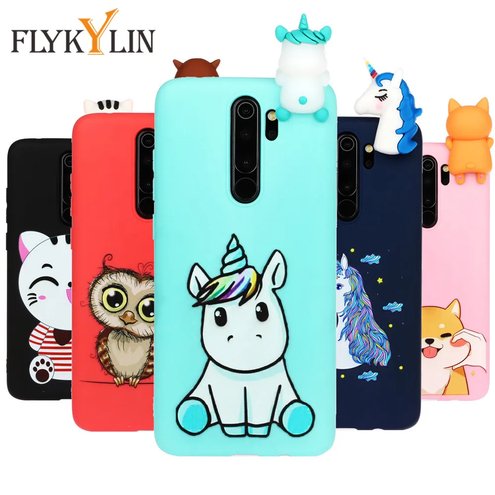 FLYKYLIN 3D мультяшный чехол для Xiaomi Redmi Note 6 7 8 9 Pro задняя крышка Max 8T мягкий силиконовый