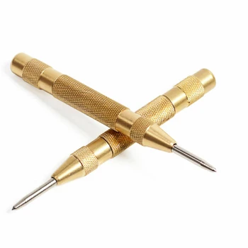 

5 Inch Automatic Center Pin Punch Spring Loaded Marking Starting Holes Tool Gold