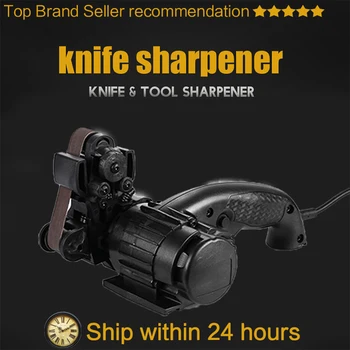 

Multifunction Electric Knife Sharpener 1000 grit sanding grinding belt Fixed angle sharpener adge apex kitchen sharpening tools