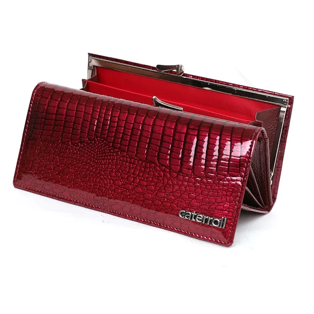 long women genuine leather wallet crocodile pattern womens leather wallets ladies real leather wallet 1