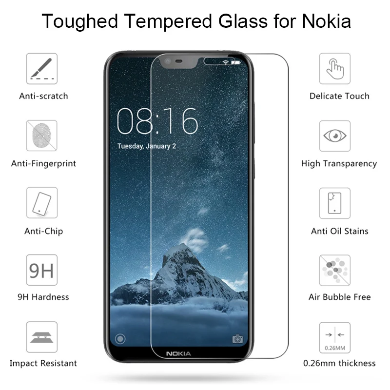 Закаленное стекло для Nokia 7 7,1 3,1 Plus X71 Защита экрана для Nokia 4,2 3,2 2,2 Защитная пленка для телефона для Nokia 8 7 6 5 3