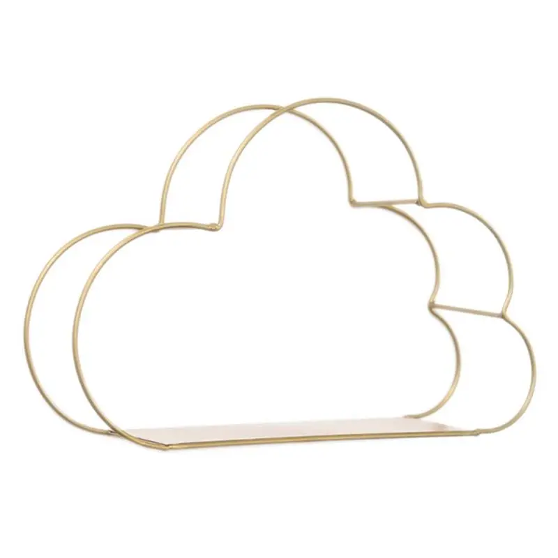 Bronze Mordern Cloud дизайнерская настенная плавающая полка, металлический железный стеллаж для хранения, органайзер, держатель для домашнего офиса, сделай сам, Декор - Цвет: Bronze
