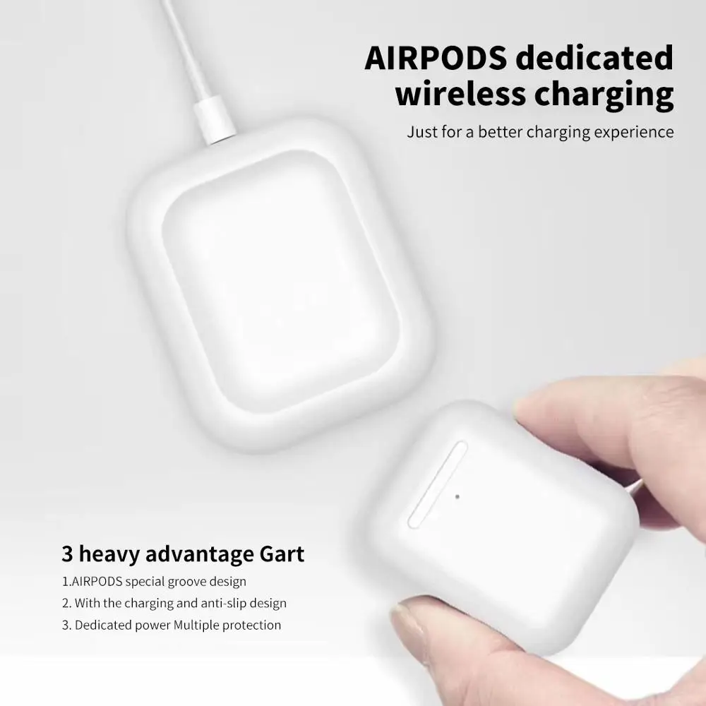 Беспроводное зарядное устройство Qi для наушников Apple AirPods | Мобильные телефоны и