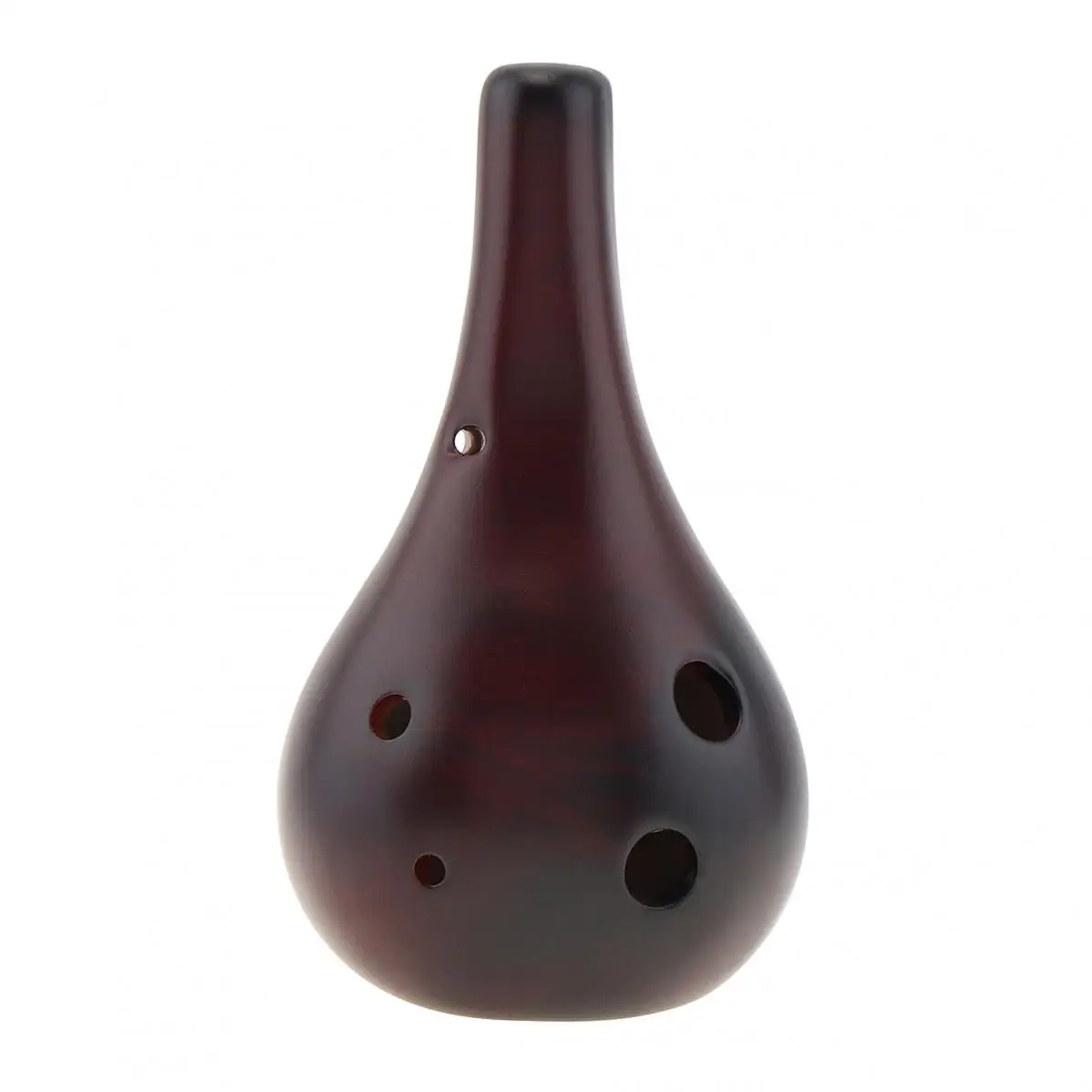 Alto ToneC 6 Holes Ocarina Ceramic Black Pottery Smoky Glaze Flute Instrument for Beginner with Hang Rope