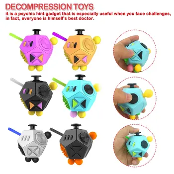 

Upgraded 2 Anti-stress Magic Stress Cube Relieve Anxiety Boredom Anti Irritability Toys Puzzle Toy Gift for Children