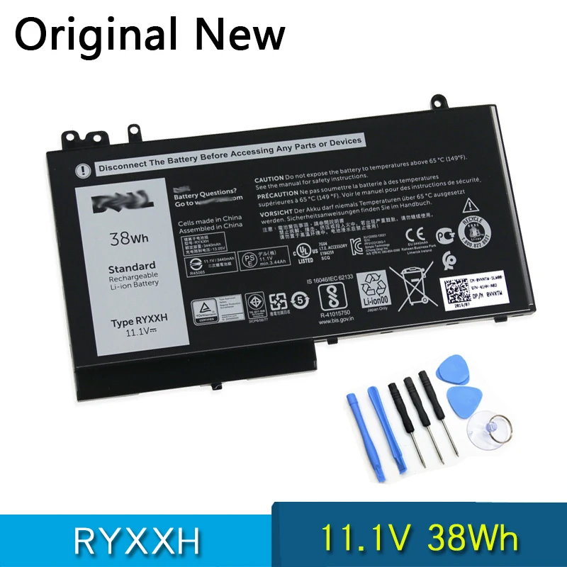 Новый оригинальный аккумулятор RYXXH для ноутбука DELL Latitude 12 5000 E5250 E5450 E5550 11 3150 3160 3550 1