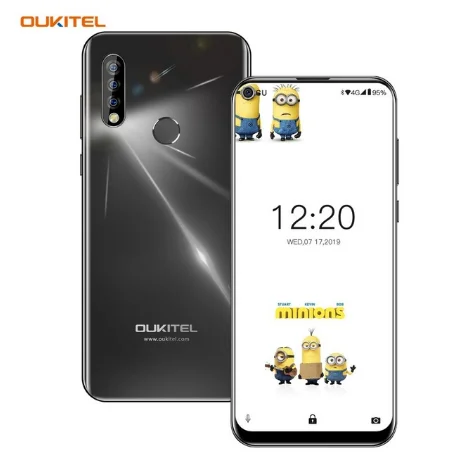 4G Смартфон Телефон хост OUKITEL C17 Android 9,0 мобильный 6,35 ''Лицо ID отпечаток пальца Восьмиядерный 3+ 16 Гб 3900 мАч Тройная камера MT6763 - Цвет: Phantom black