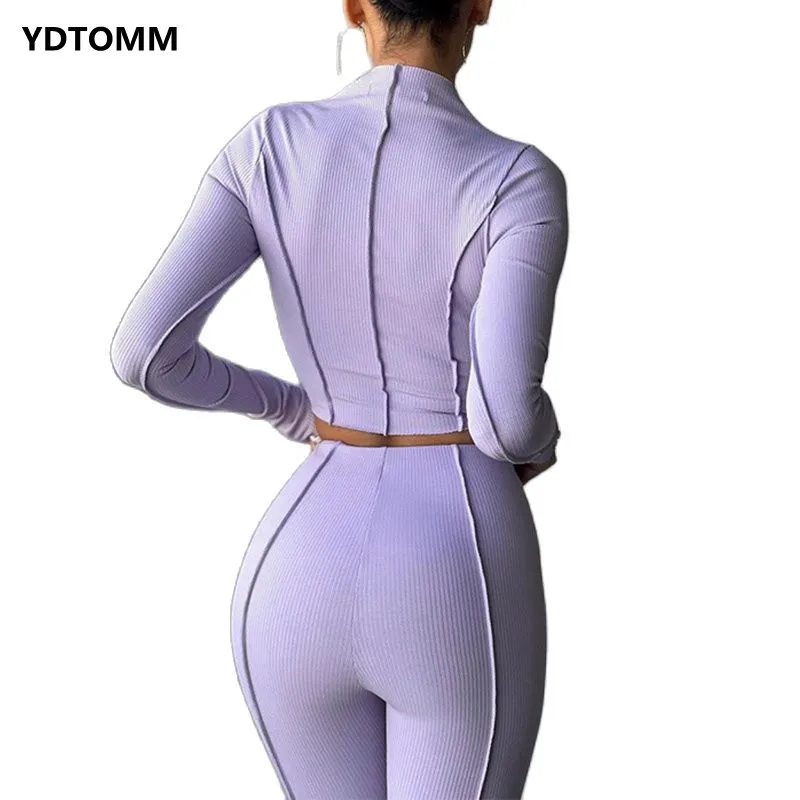 Spring Women Solid Short Tops And Long Pants Suits Comfortable Lady Long Sleeve Slim Yoga Sets Outfits New Arrival 2022 oversize new arrival blouses with short sleeves silky satin surface women s casual shirts top solid lady clothing fashion trends