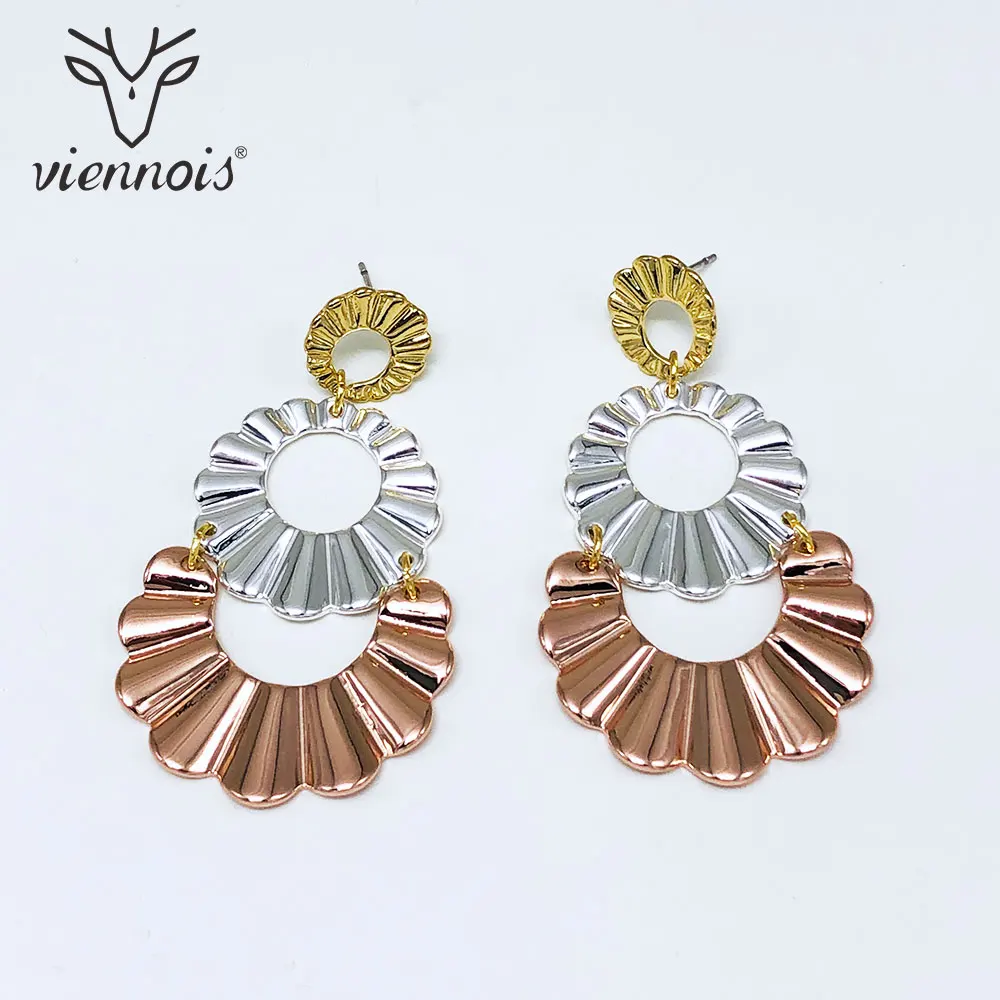 Viennois серьги-капли разноцветные геометрические серьги женские свадебные украшения - Окраска металла: Mix Color