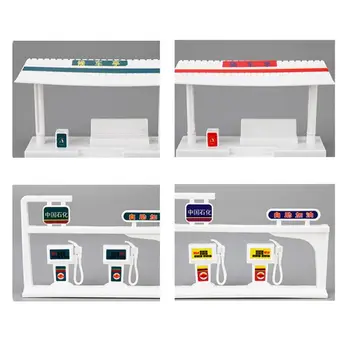 

Children DIY Model Toys Simulation Parking Lot Views Gas Station Sign Toy E65D