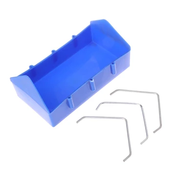 

Pigeon Feeder Water Food Feeding Birds Parrots Hanging Cage Rectangle Supplies