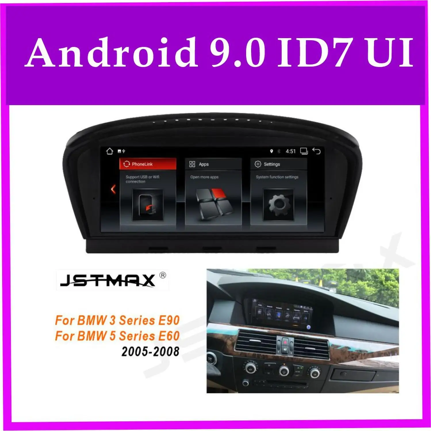 JSTMAX 8 &quotIPS Android 9 0 PX6 автомобильный Радио Мультимедиа GPS плеер для BMW 5 серии E60 E61 E63 E64