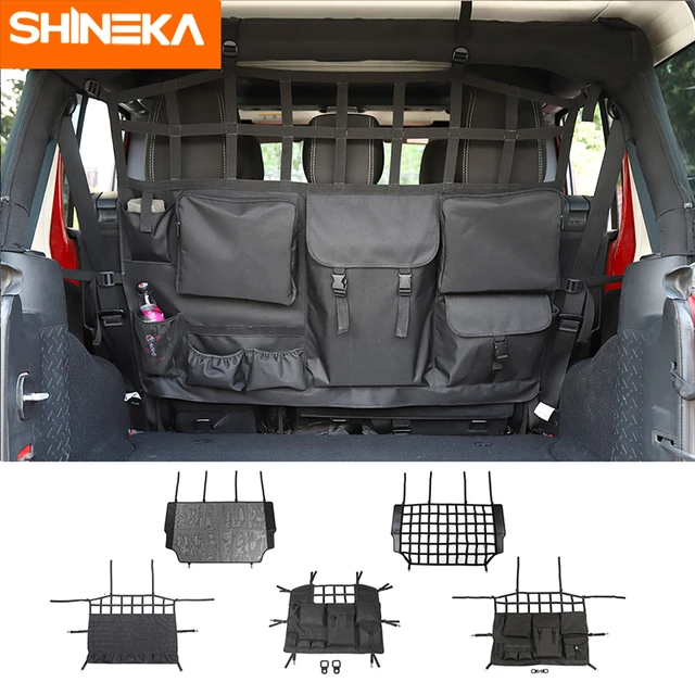 SHINEKA Verstauen Aufräumen Für Jeep Wrangler JK JL JT 4-Tür Auto Sitz  Zurück Speicher Tasche Stamm Zubehör Für jeep Wrangler JK JL JT - AliExpress