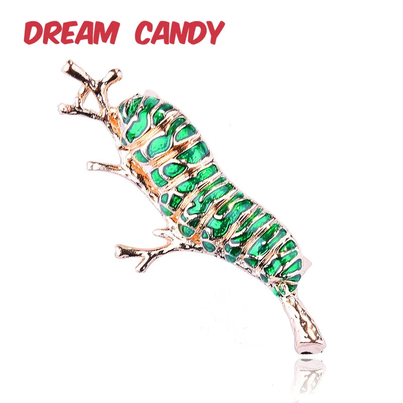 Женская эмалированная брошь в виде гусеницы Dream Candy 2 цвета креативная бижутерия