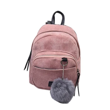 

ASDS-Backpack Women Korean Canvas Fashion All-Match Cute Mini Bag Ladies Shoulder Bag Hair Ball