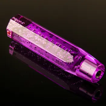 

Crystal gear shifter with gas two-color three-color bubble gear head octagonal flat head gear head 15CM gear head