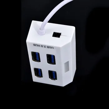 

USB 2.0 Hub High Speed 4 Ports Multiple Plug-and-play Adapter PC Computer Accessory
