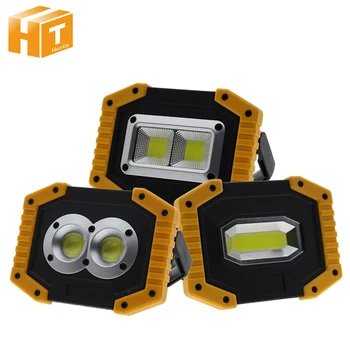 

LED Floodlight Work Light USB Charging Rechargeable Spotlight 2*18650 or 4*AA Battery Outdoor Floodlight For Camping Emergency
