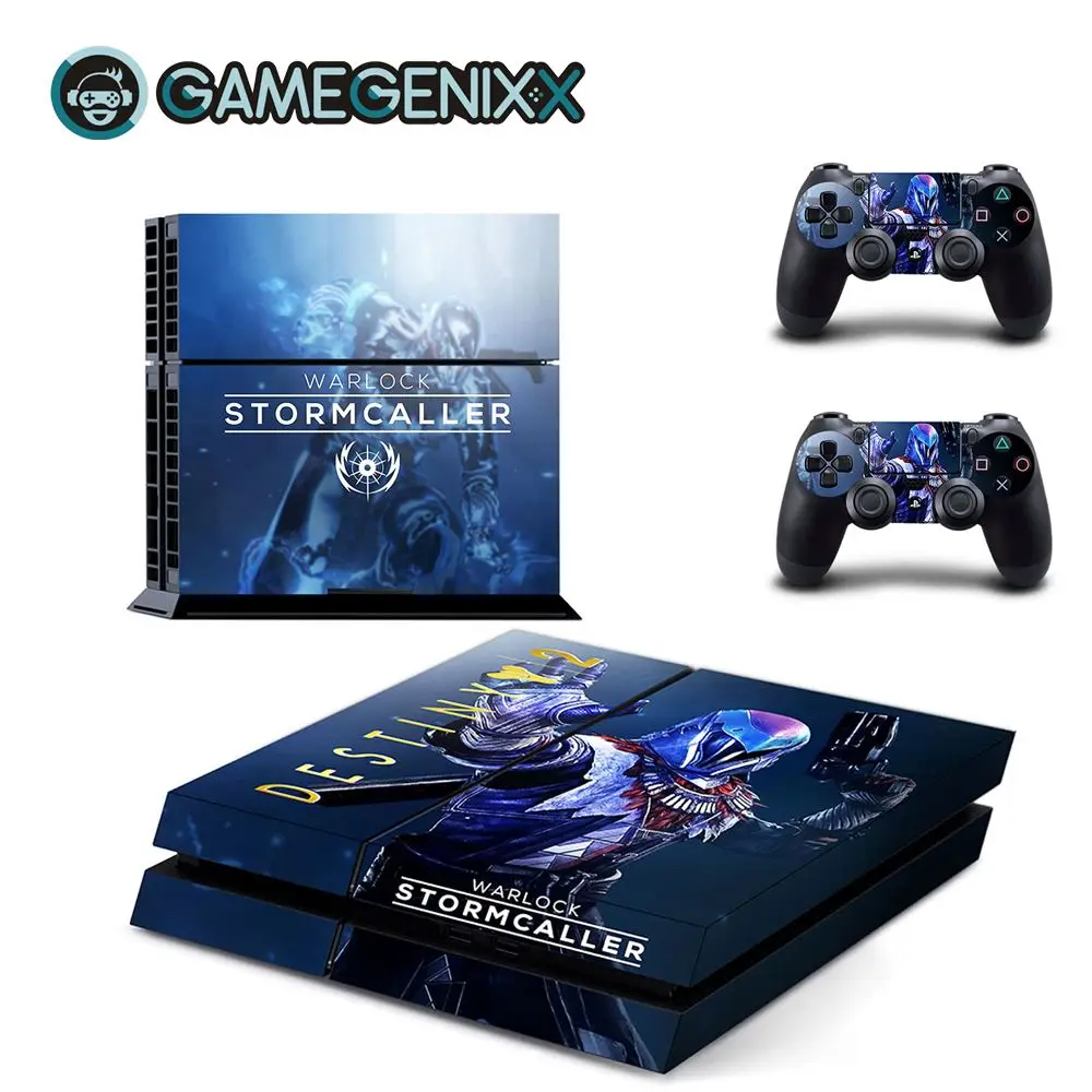 Кожаный виток винилопласта с наклейкой для консоли PS4 и 2 контроллера GAMEGENIXX - Цвет: Destiny 2