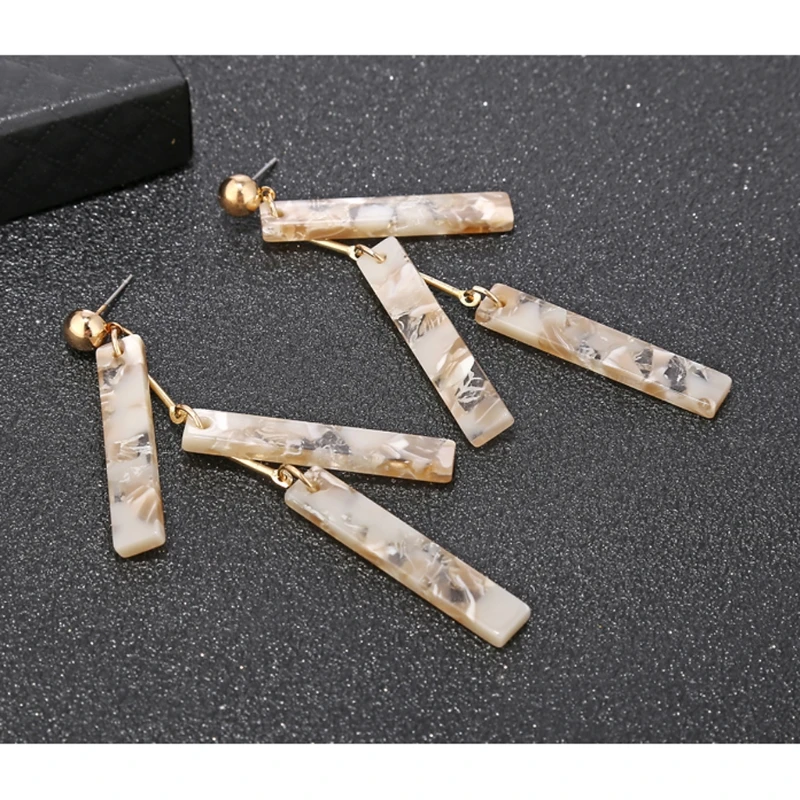 Leopard Double Layered Multi-Color Acrylic Drop Earrings Women Fashion Jewelry 19QC | Украшения и аксессуары