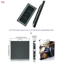 Высокая яркость светодиодный дисплей P8 водонепроницаемый открытый полноцветный светодиодный модуль 256*128 мм, RGB Светодиодная панель 32*16 точек для рекламы