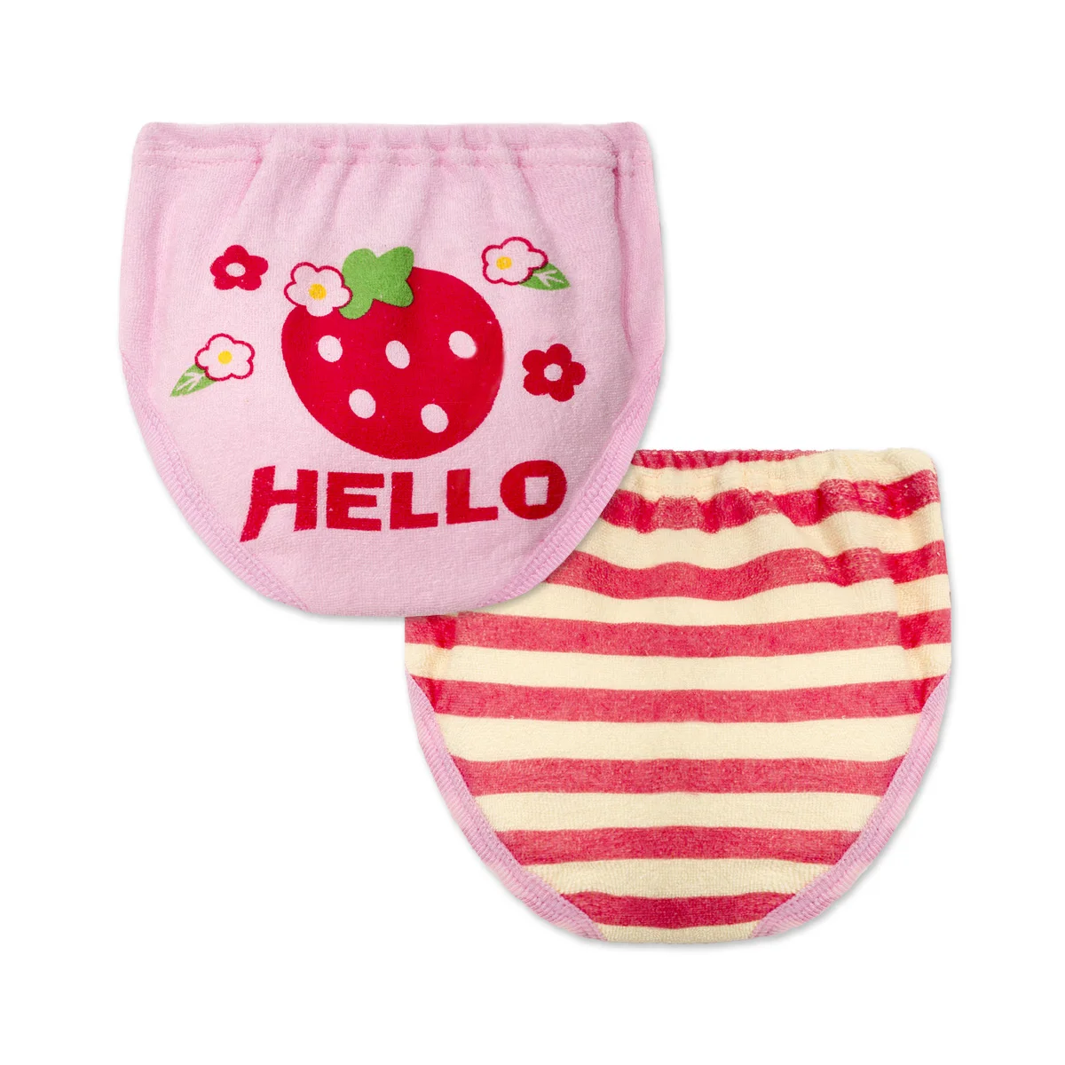 pink2Piece 2 предмета, детские штаны для обучения, Детские тренировочные штаны, тренировочные трусики для приучения к горшку с рисунком мочи, нижнее белье, подгузники для малышей - Цвет: pink2Piece