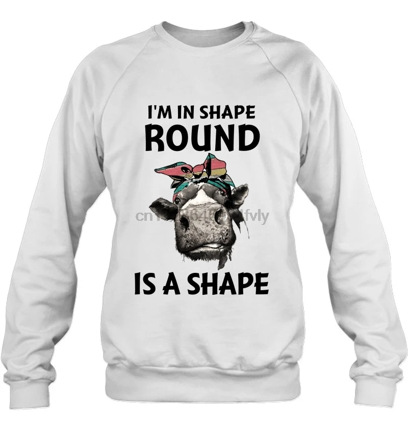 Мужская толстовка с капюшоном I'm In shape Round Is A shape Cow с банданой версия женская уличная одежда