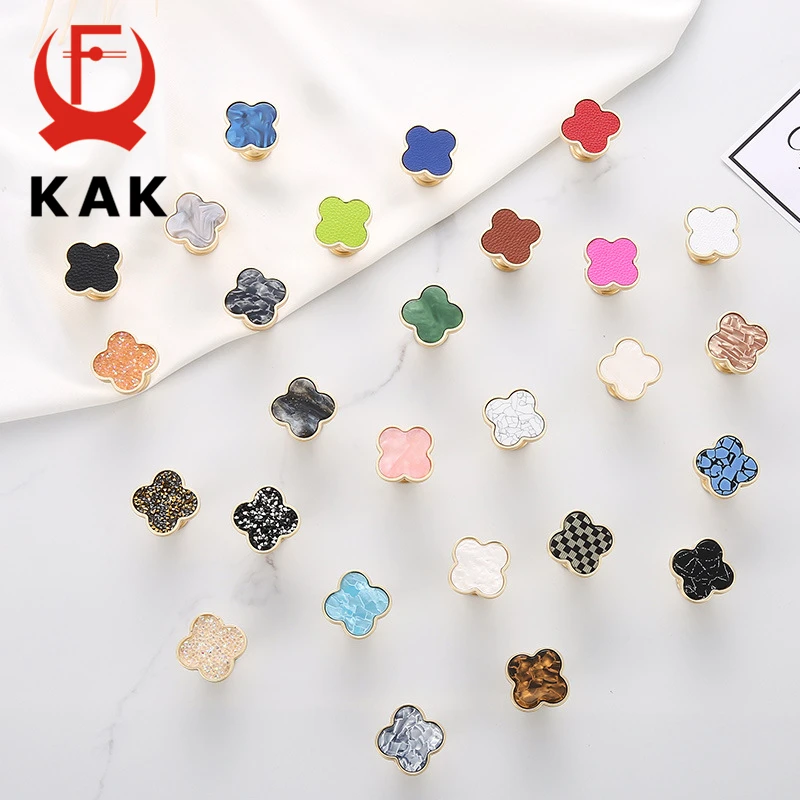 KAK Lucky Clover ручки и для шкафа декоративные золотые настенные крючки выдвижных