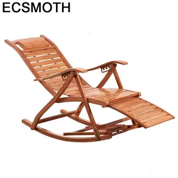 Poltrona Divani Fotel mecedora silla Reclinable Cama Plegable Sillones modernos Para Sala de salón de Bambú