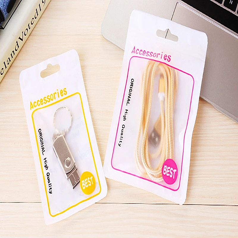 100pc 10.5*15cm  ziplock plastic bag cable bag zipper Plastic Packaging bag Gifts Small adorn article accessories packing bag 3