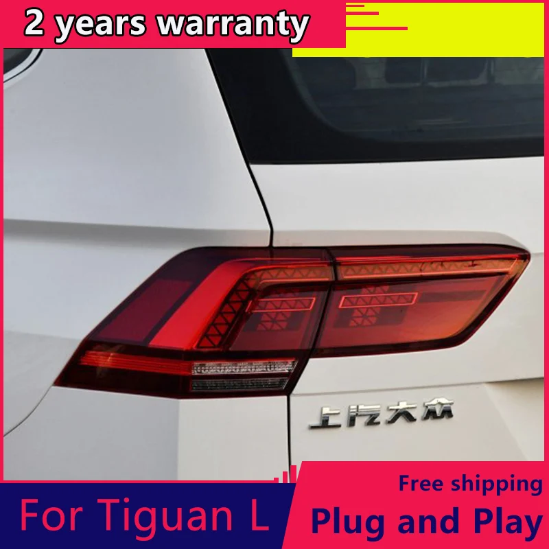 Автомобильный Фонарь s для 2017 2018 Volks Wagen Новый Tiguan L светодиодный задний фонарь
