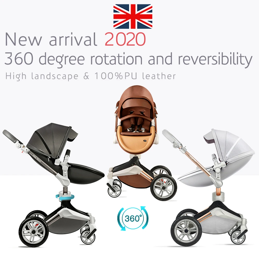 Hot Mom F023  360 degree rotation Stroller Accessories Winter Outkit with Footmuff & Fur Gloves and Thickened Canopy