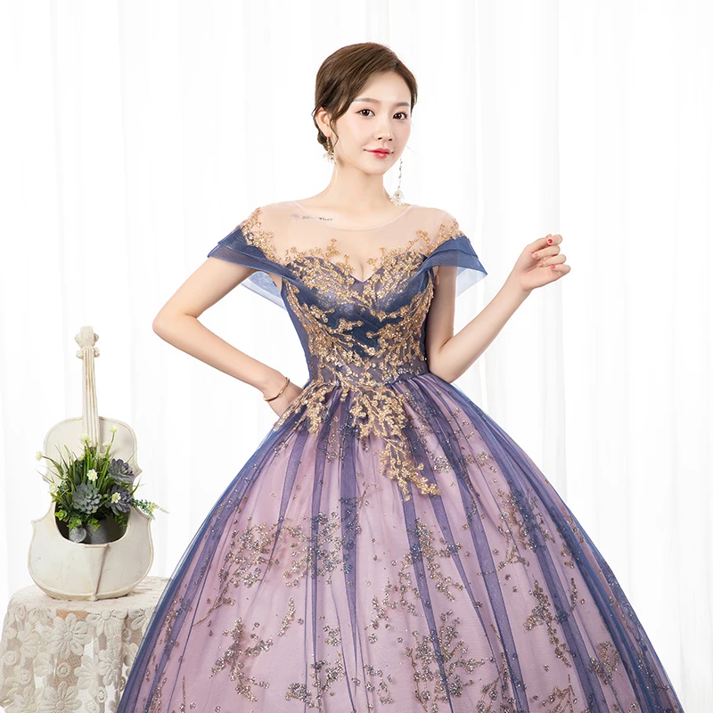 Quinceanera Dress Luxury Party Prom Formal Dress Short Sleeve Floor-length Ball Gown Vintage Quinceanera Dresses Customized
