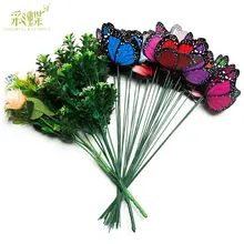 Стержень из ПВХ Бабочка 3D монарх модель Плунжер Бабочка Садоводство Цветочная композиция Свадебные украшения