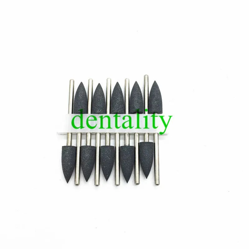 10pcs black 10 шт. стоматологические полировальные инструменты Стоматологическая Полировка Боры стоматологическая силиконовая резина полировальные материалы акрил hp боры полимерная основа 2,35 мм - Цвет: 10pcs black