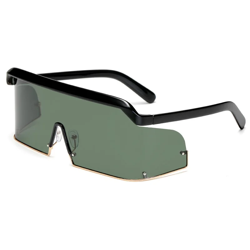 Негабаритные Квадратные Солнцезащитные очки для женщин Роскошные брендовые поляризованные плоские черные прозрачные линзы цельные мужские солнцезащитные очки UV400