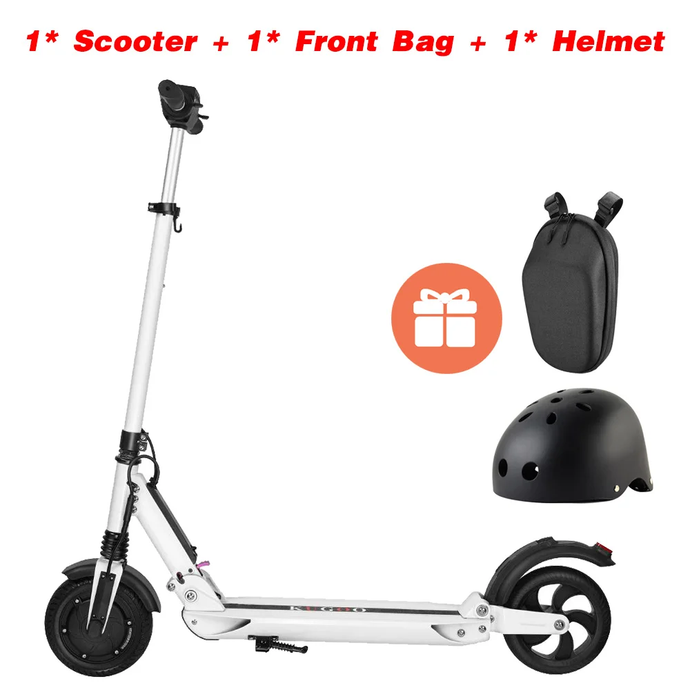 [Официальный магазин] KUGOO S1 складной электрический скутер для взрослых 350 Вт 30 км 30 км/ч e скутер электрический скейтборд M365 PK Ninebot - Цвет: White