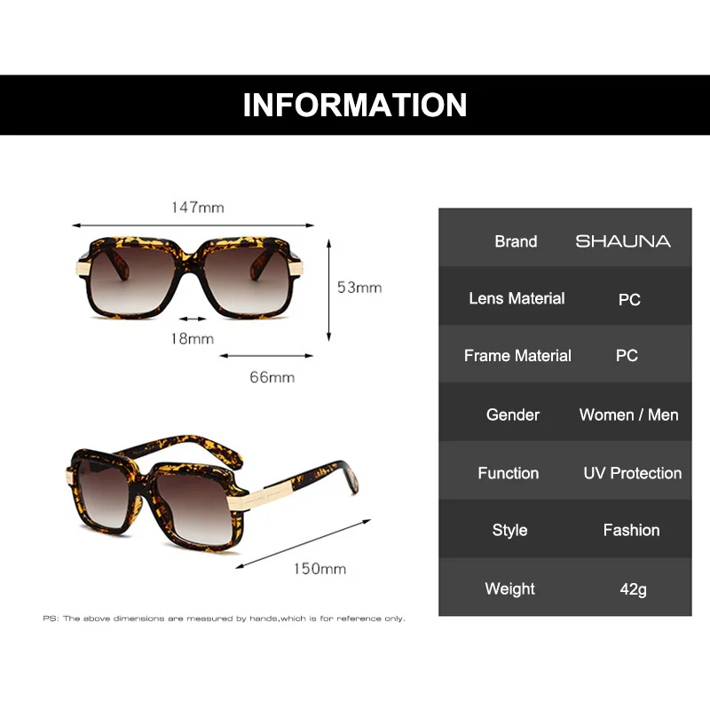 SHAUNA Popular Oversize Women Square Sunglasses Brand Designer Fashion Men Transparent Frame Gradient/Clear Lens Glasses UV400