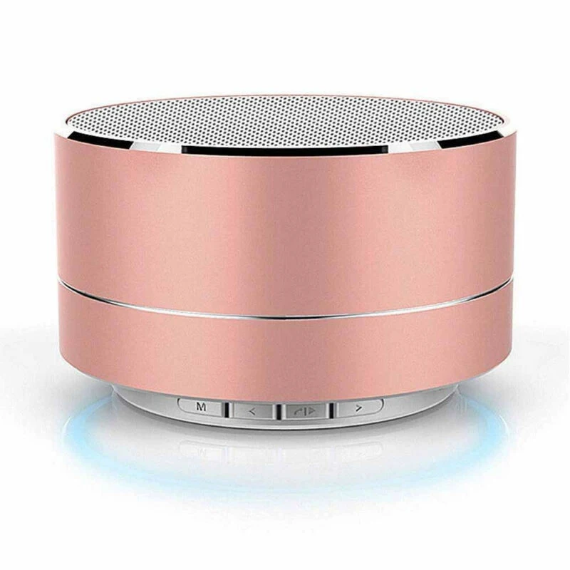 Белый Портативный металлический беспроводной Bluetooth динамик Hifi светодиодный мини супер бас стерео для IPhone планшета - Цвет: Белый