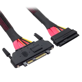 

CY SFF-8482 SAS Cable 29Pin Male to Female Hard Disk DRIVE EXTENSION Cable 25cm