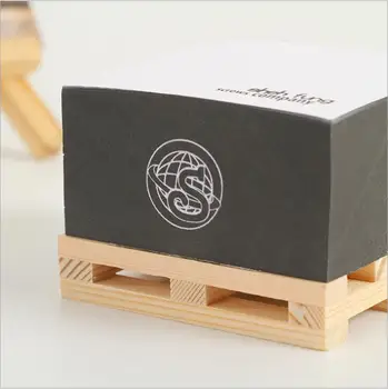 

[4Y4A] Message post-it custom LOGO advertising small wooden tray paper brick custom color printing office note
