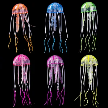 

6 Colors/Set Glowing Effect Artificial Fake Jellyfish for Fish Tank Decoration Ornament