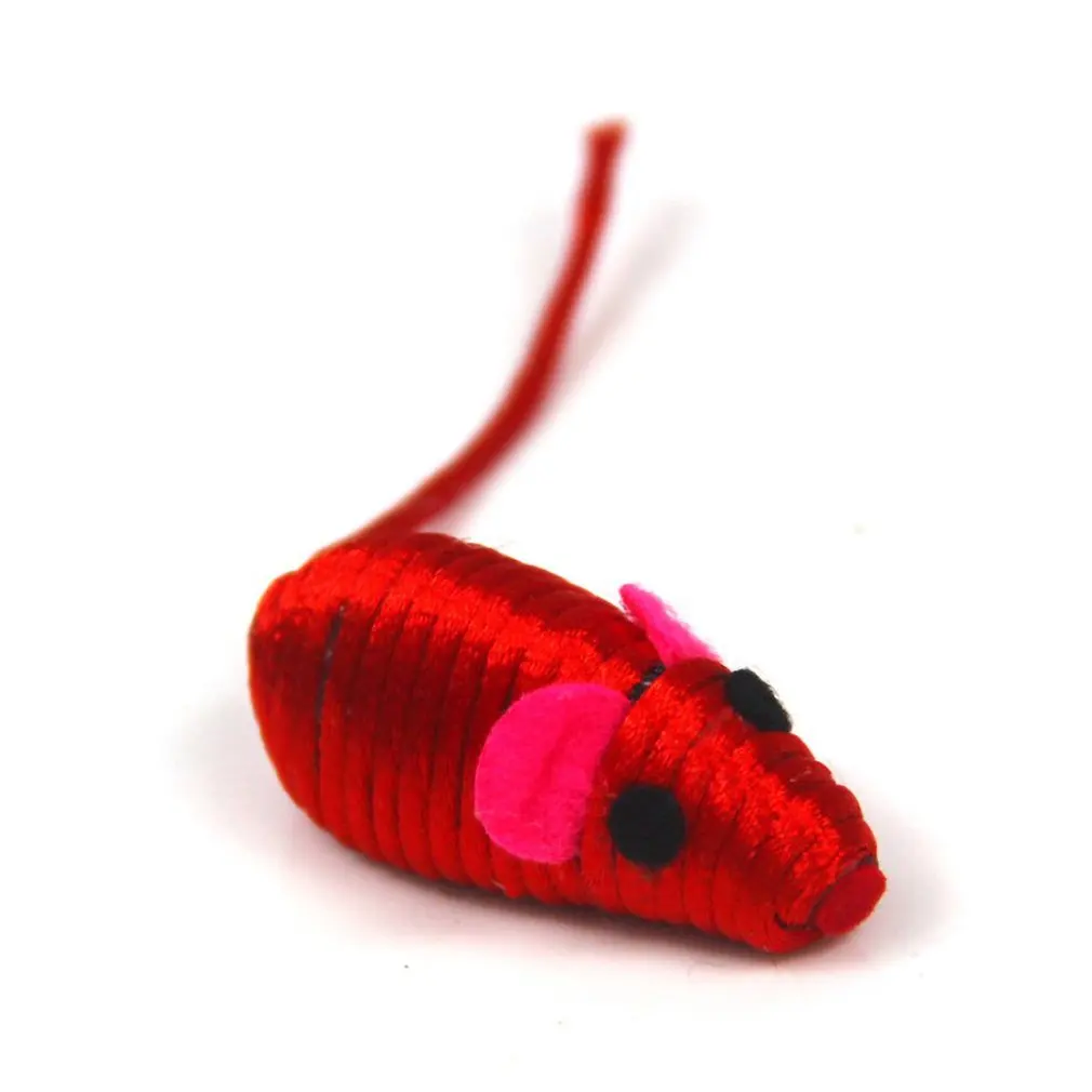 Cotton Rope Cute Mouse Shape Grinding Claws Teasing Cat Toys Funny Pet Kitten Playing Toys Cat Supplies Random Color