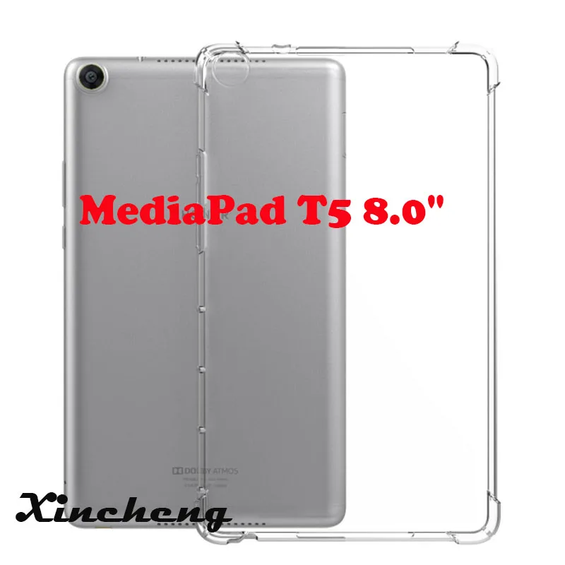 Для huawei MediaPad Tablet M3 M5 M6 T3 T5 прозрачный Анти-осенний чехол прозрачный мягкий Силиконовый противоударный бампер чехол Cpver - Цвет: MediaPad T5