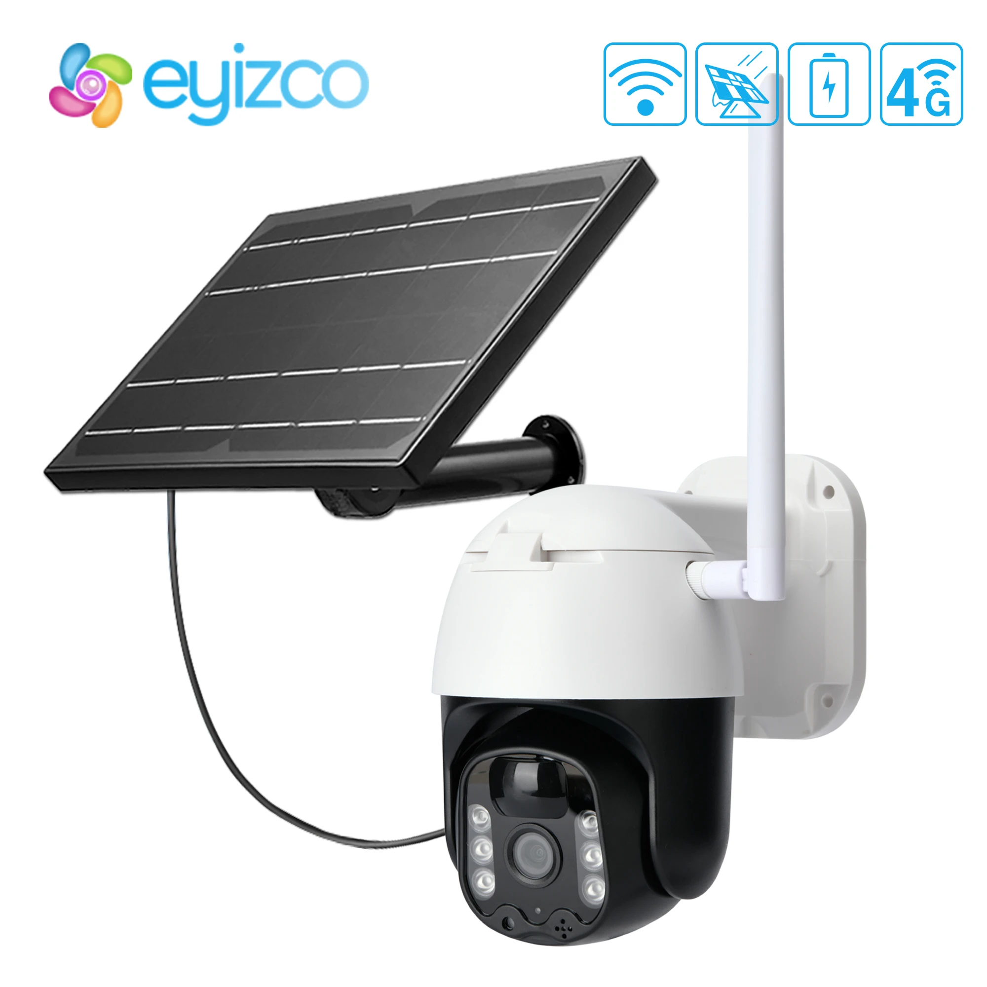 Уличная PTZ-камера с Wi-Fi 1080P 8 Вт солнечная панель аккумулятором энергосберегающая